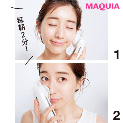 化粧水の前に美顔器で肌調整