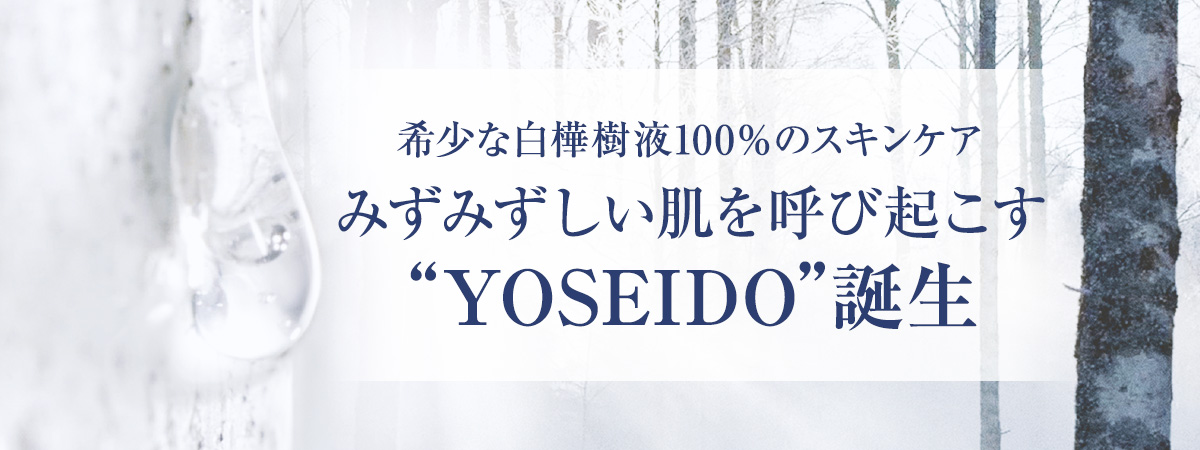希少な白樺樹液100%のスキンケア みずみずしい肌を呼び起こす“YOSEIDO”誕生