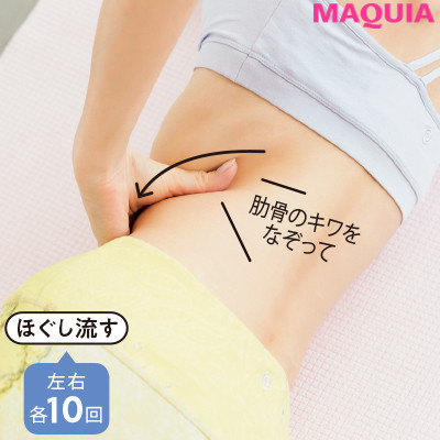 【ダイエットやむくみ解消におすすめのマッサージ 】おなか・ウエスト編４：秘技！ 千波流くびれ掘り_