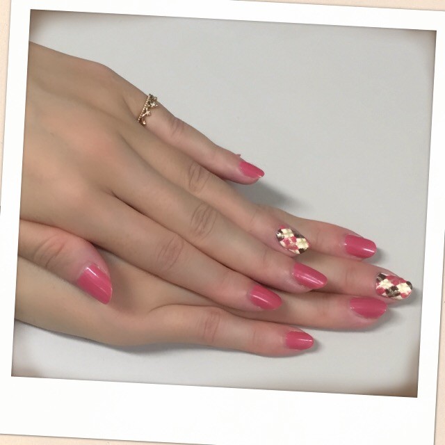 初心者でも出来る！アーガイルなネイル❤